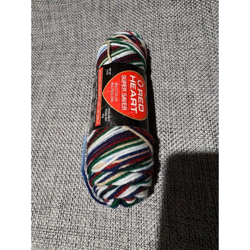 One skein. Red Heart Classic worsted weight 4-ply acrylic yarn   Argyle